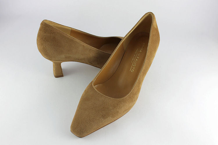 Toffee Suede Kitten Heel