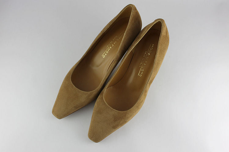 Toffee Suede Kitten Heel