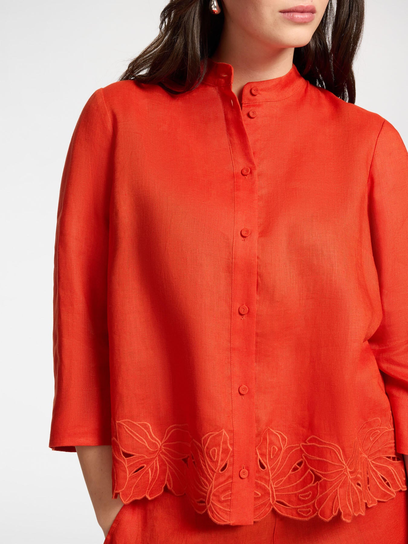 'Titian' Blouse in Burnt Orange