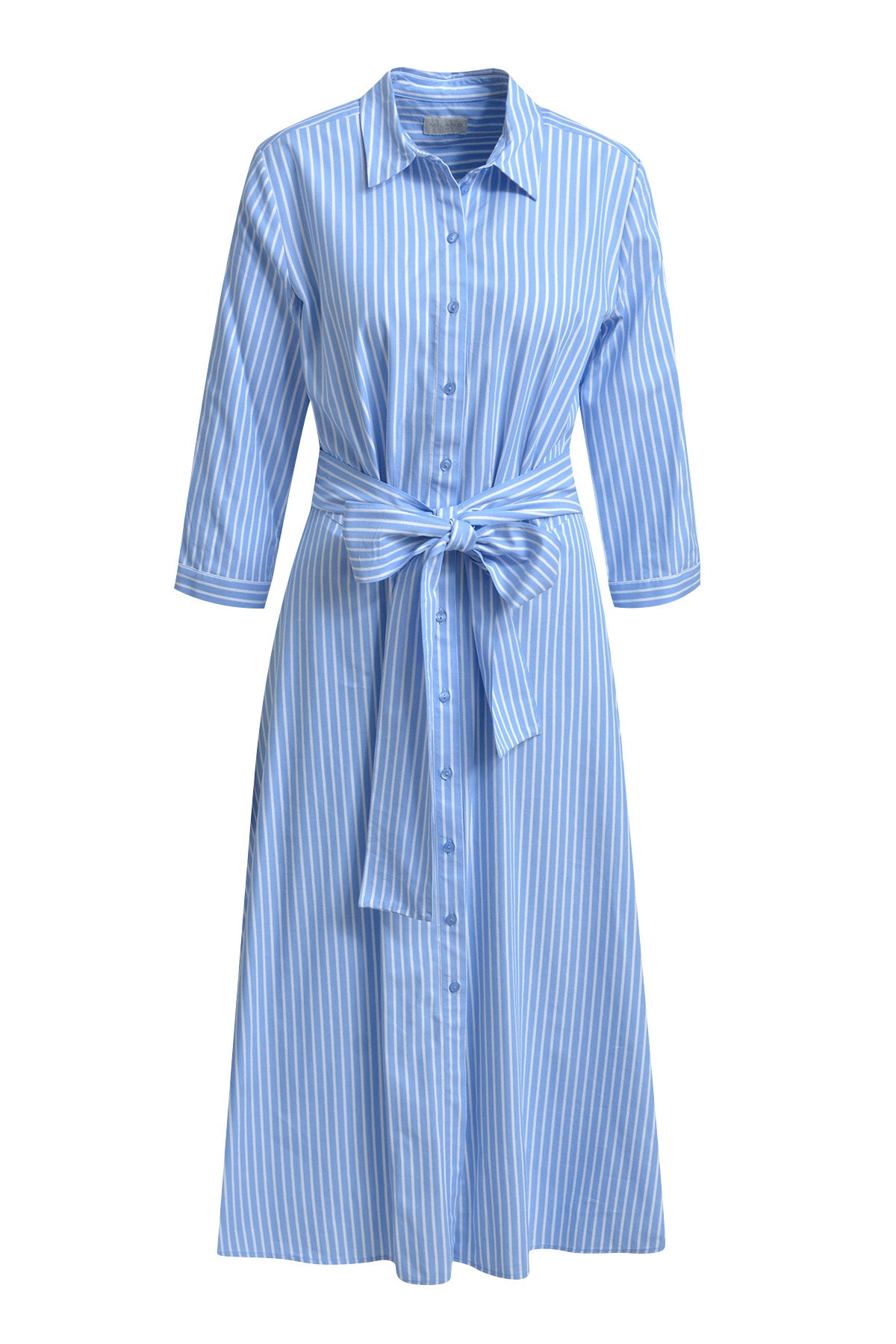 'Napa Valley' Shirtdress in Blue Stripe