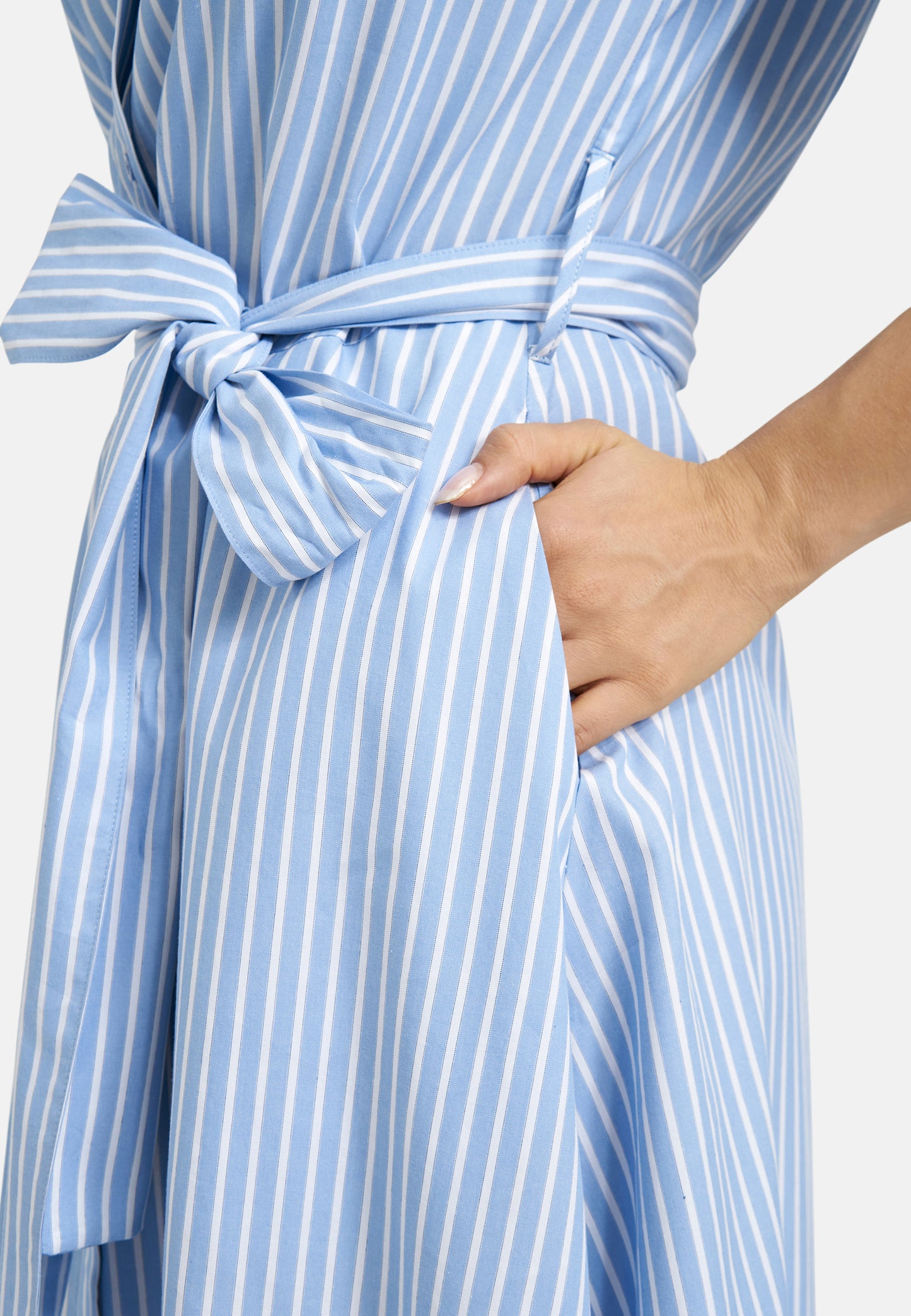 'Napa Valley' Shirtdress in Blue Stripe