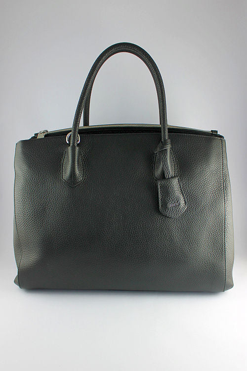 'Adrienne' Business Shopper in Black Leather