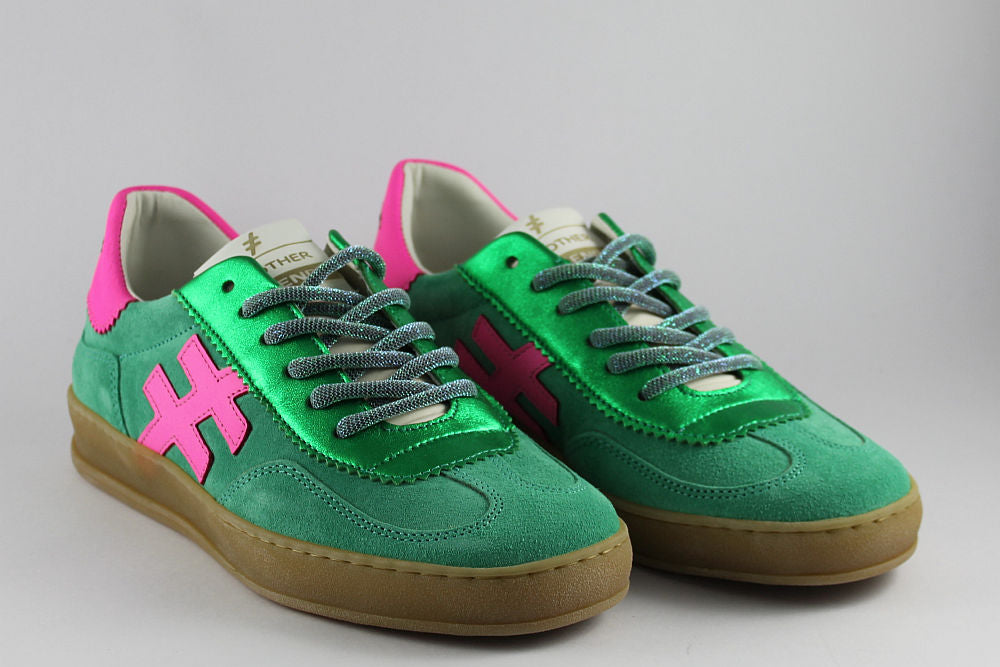 'Iconic II' Multi Green & Pink Trainer