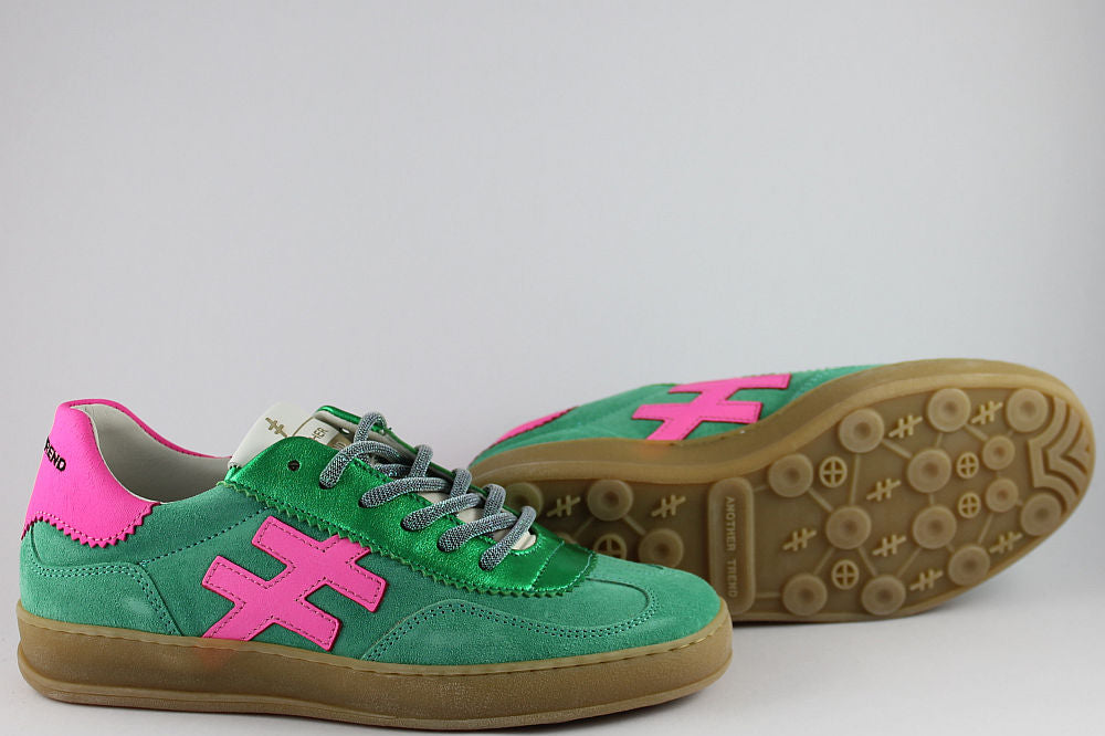 'Iconic II' Multi Green & Pink Trainer