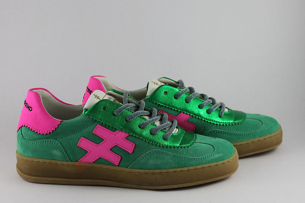 'Iconic II' Multi Green & Pink Trainer