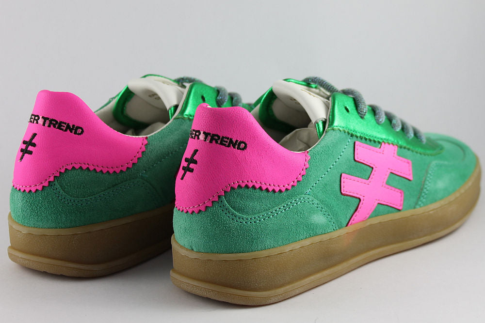 'Iconic II' Multi Green & Pink Trainer