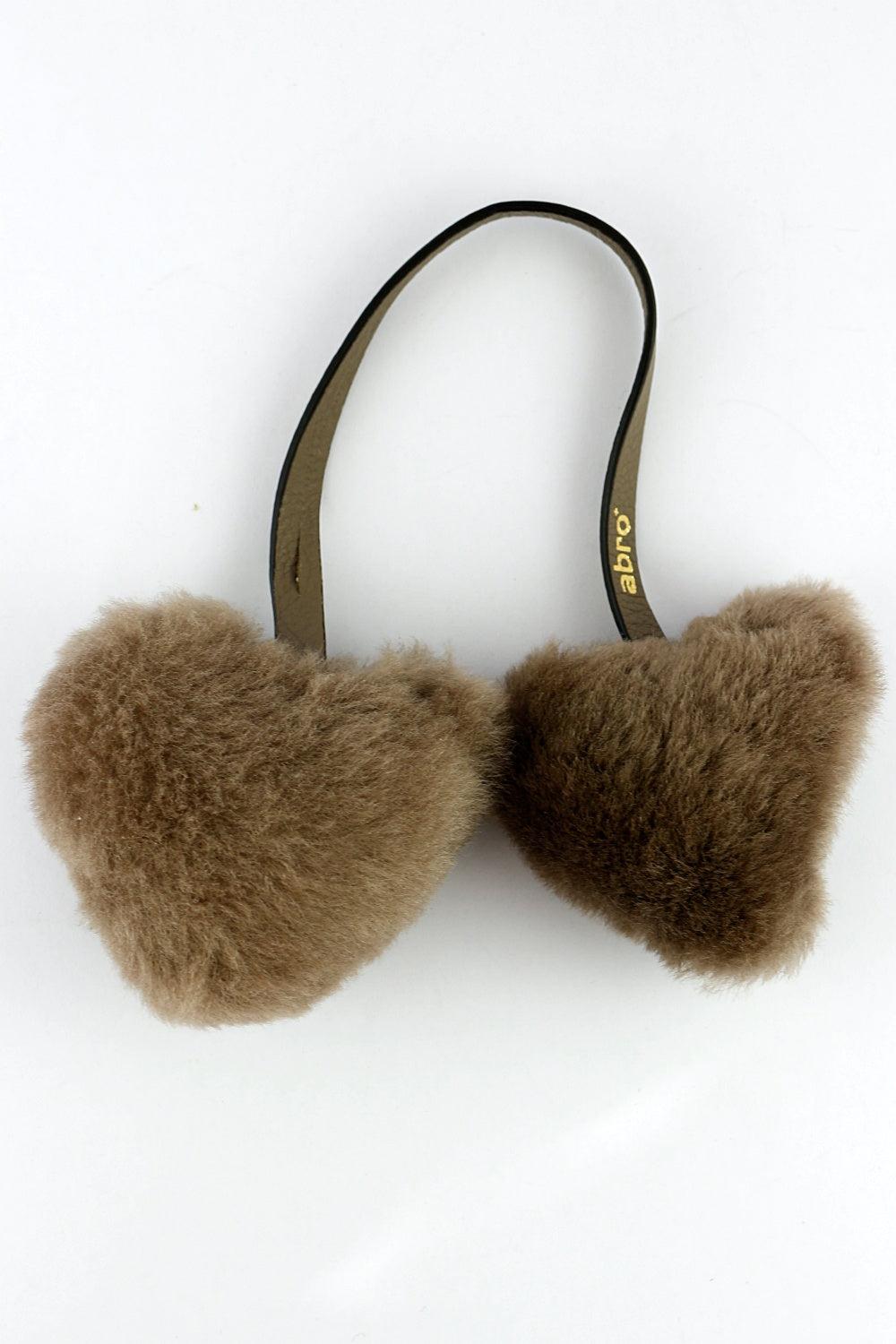 Shearling & Leather Hearts Tassel Charm