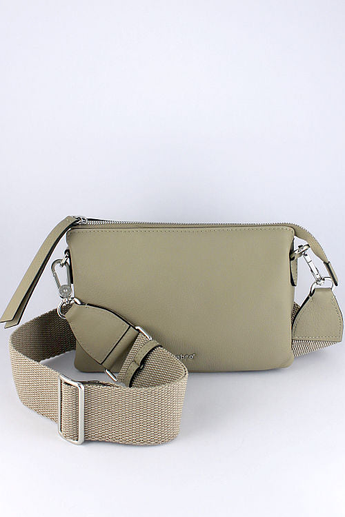 'Trixie' Cross-Body and Clutch in Putty