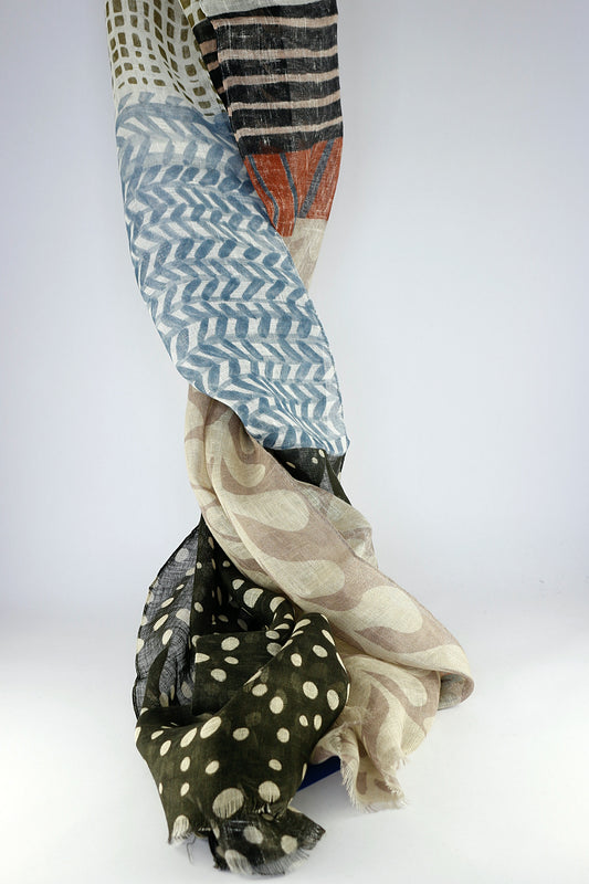 'Tapestry' in Blue & Olive