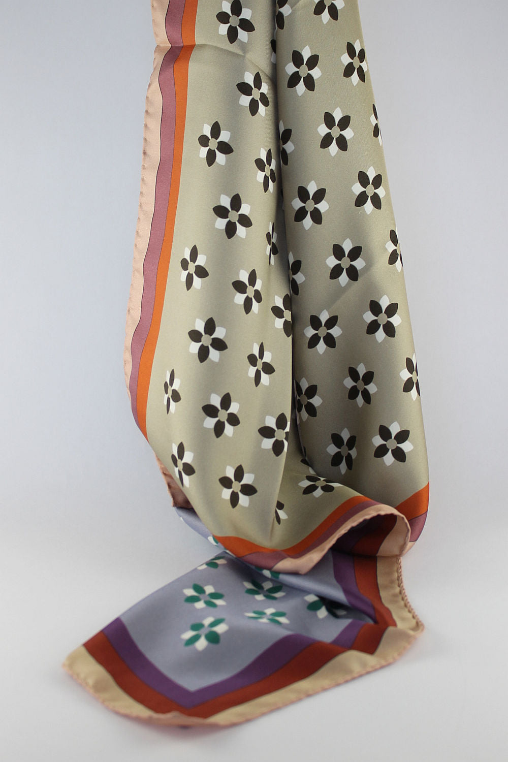 'Little Flower' Double-Printed Silk Square