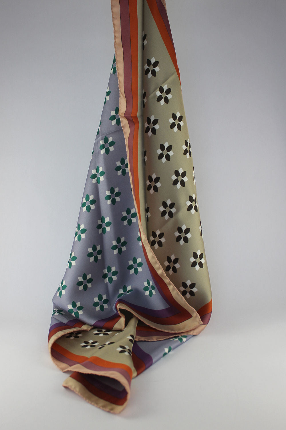 'Little Flower' Double-Printed Silk Square