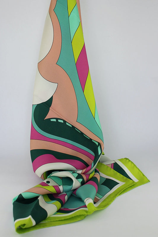 'Pucci' in Green & Pink