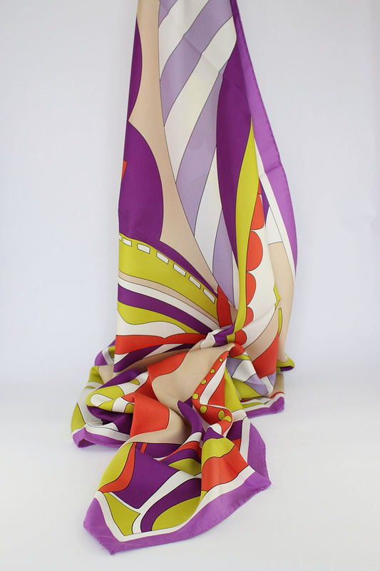 'Pucci' in Purple & Lime
