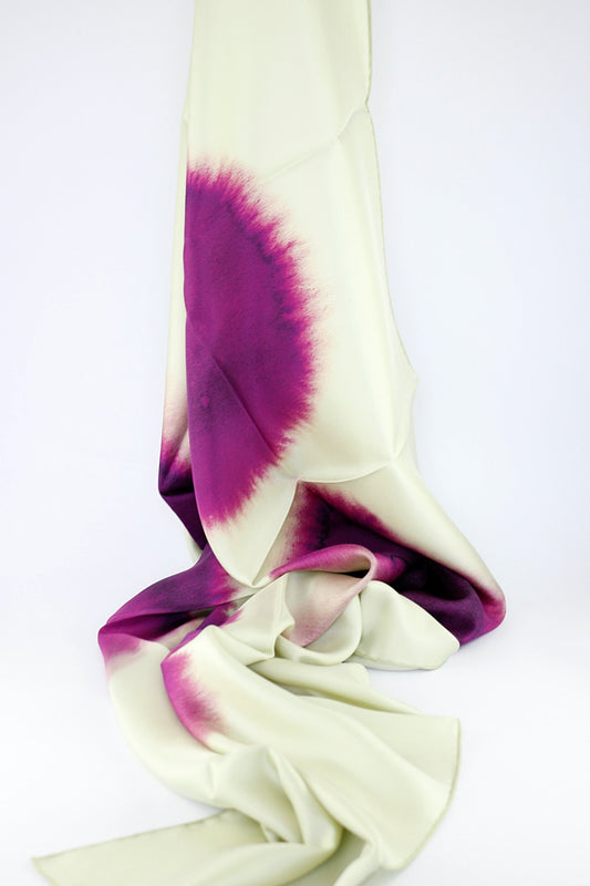 'Silk Splash' in Matcha & Magenta