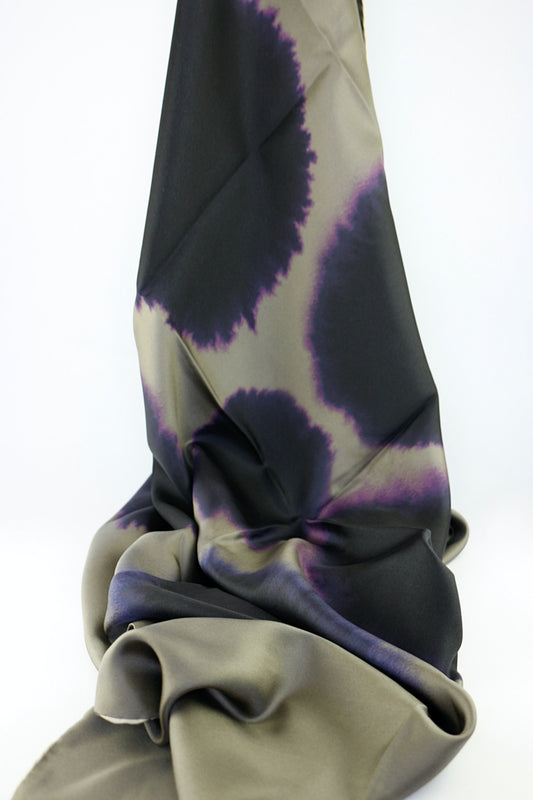 'Silk Splash' in Pewter & Purple