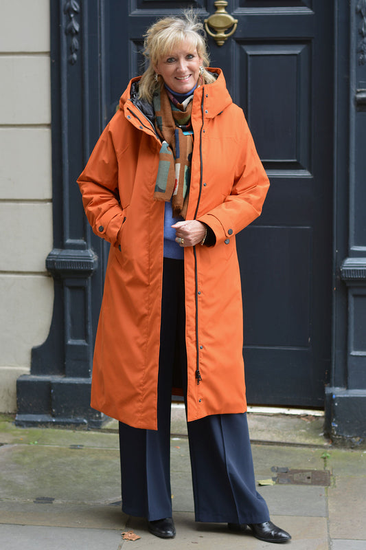 'Enite' Burnt Orange 100% Waterproof Coat 3 in 1