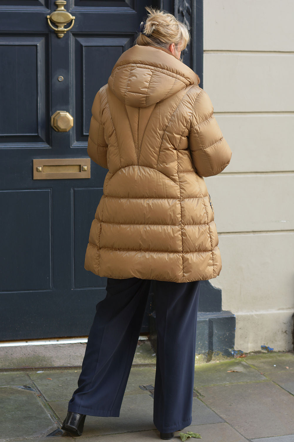 Caramel puffer jacket on sale