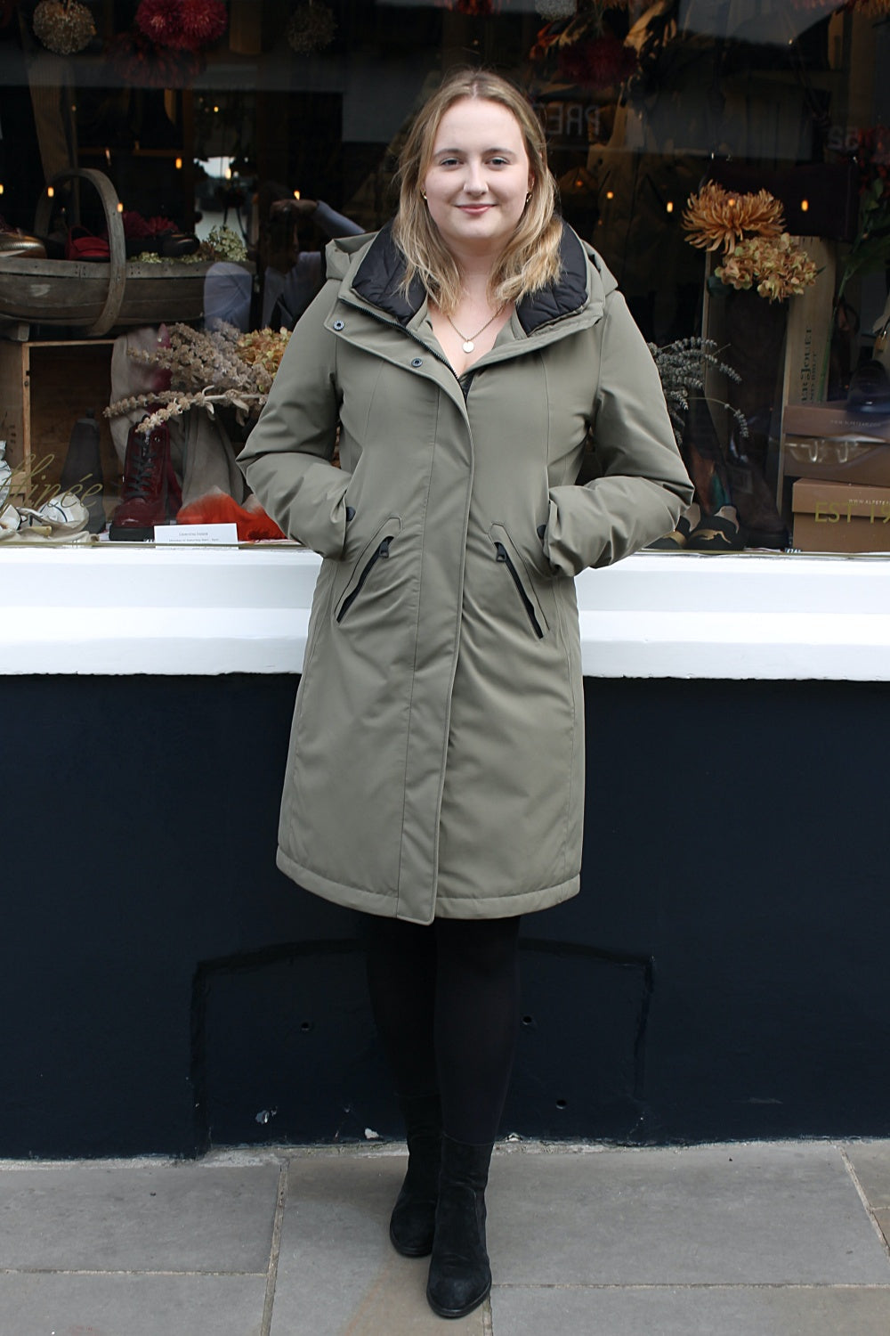 'Evanna' Waterproof in Green Clay