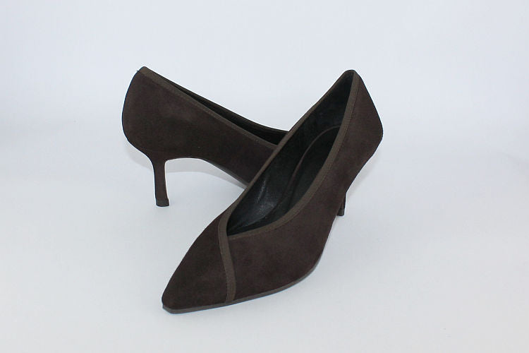 Chocolate Suede 'Peggy' Court