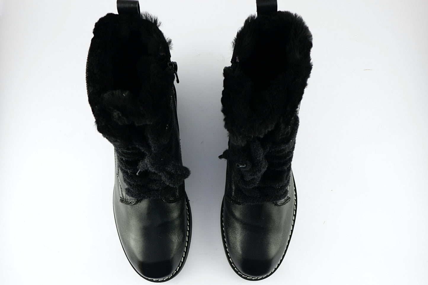 'Freya' in Black Leather Sheepskin