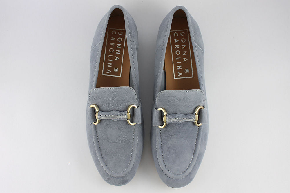 'Cara' Suede Loafer in Moody Sky