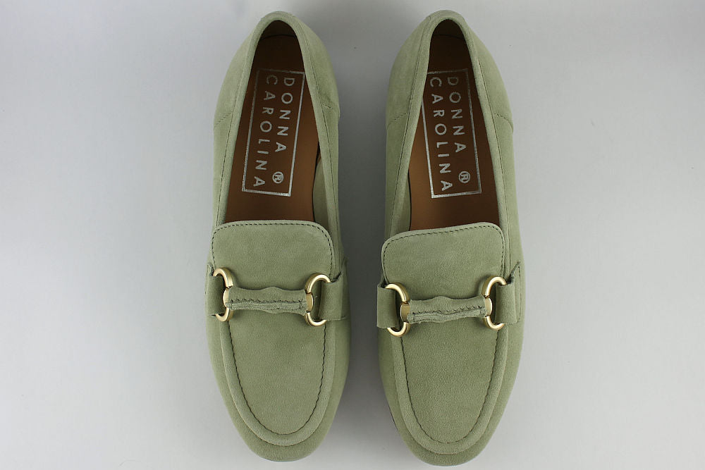 'Cara' Suede Loafer in Soft Sage