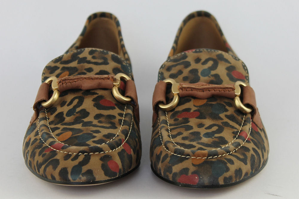 'Cara' Suede Loafer in Animal Print