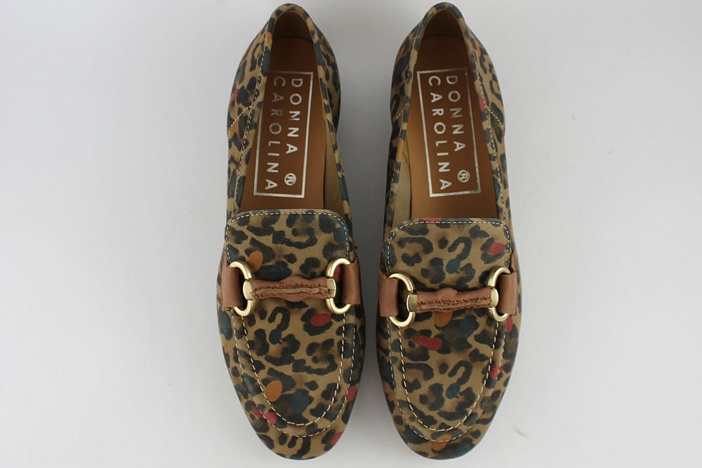 'Cara' Suede Loafer in Animal Print