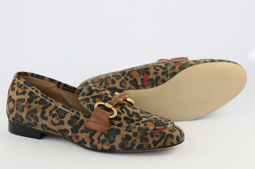 'Cara' Suede Loafer in Animal Print