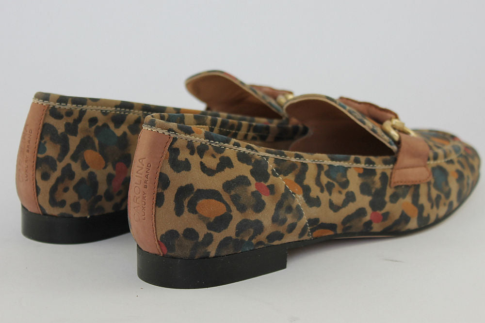 'Cara' Suede Loafer in Animal Print