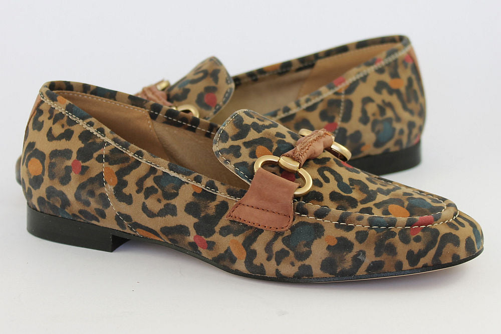 'Cara' Suede Loafer in Animal Print