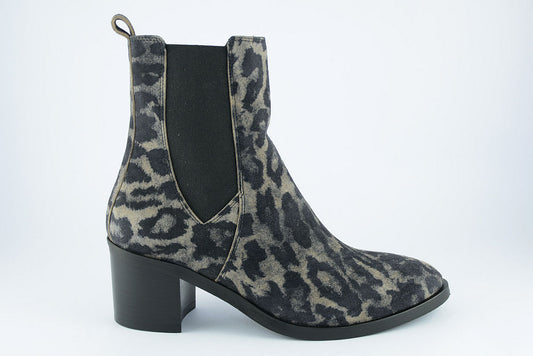 'Simba' Leopard Suede Ankle Boot