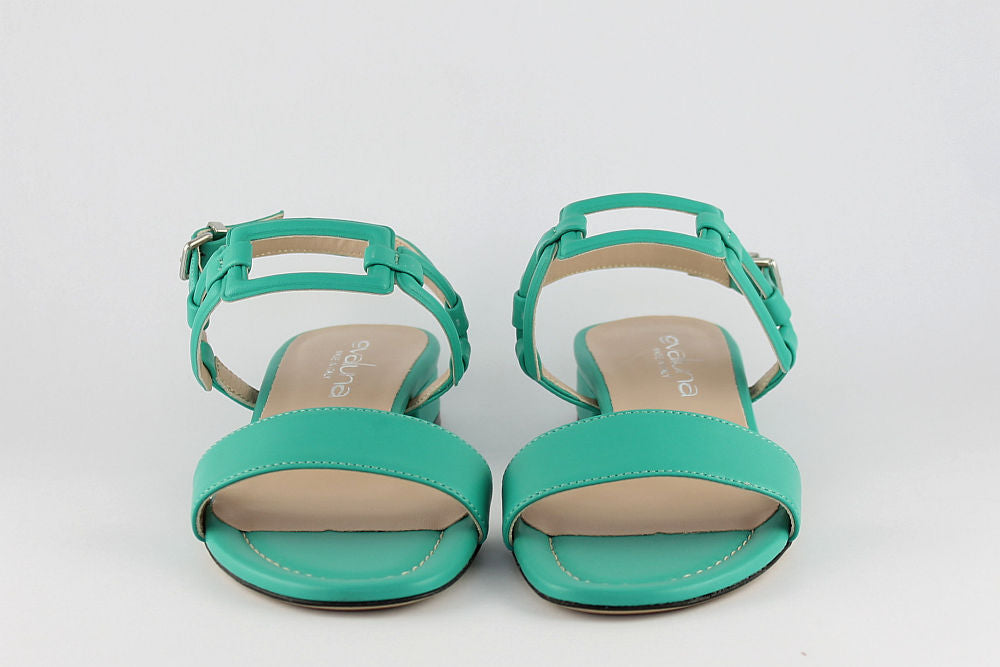 'Positano' Turquoise Leather Sandal