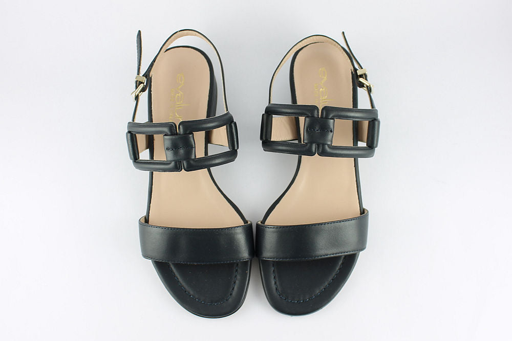 'Palermo' Navy Leather Sandal