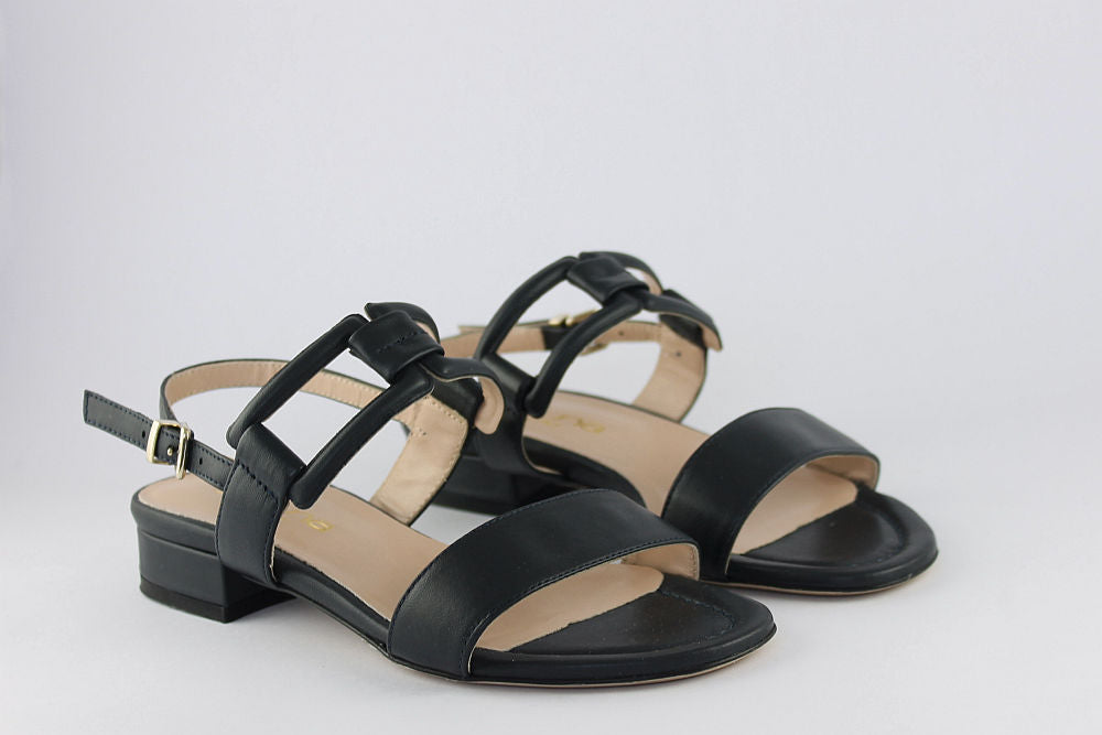 'Palermo' Navy Leather Sandal