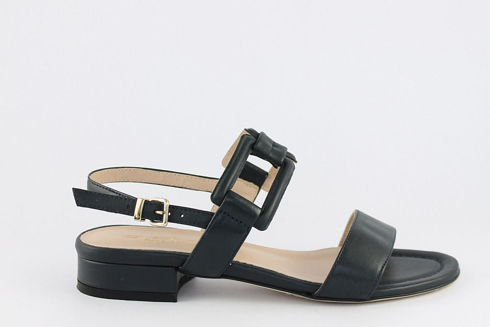 'Palermo' Navy Leather Sandal