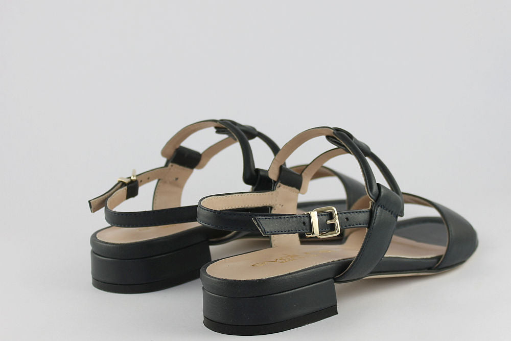 'Palermo' Navy Leather Sandal