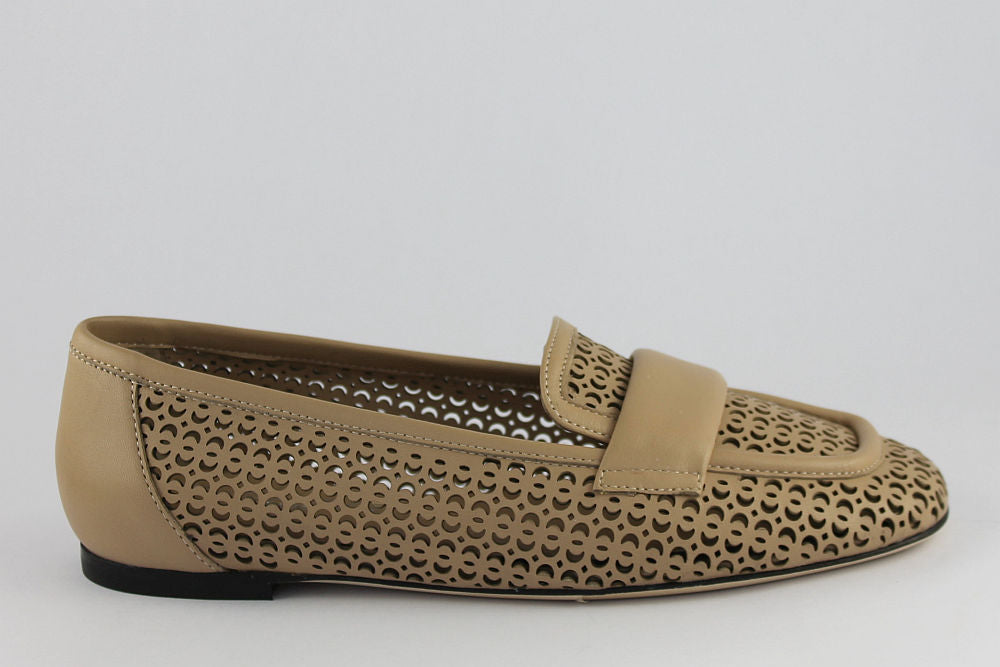 'Lucca' Leather Loafer in Sand