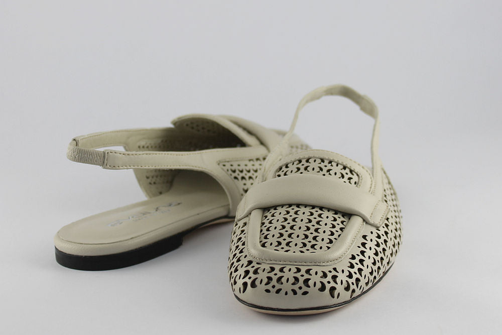 'Genoa' Leather Slingback in Stone