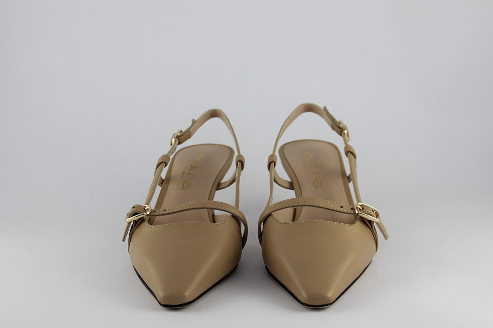 'Napoli' Camel Leather Slingback