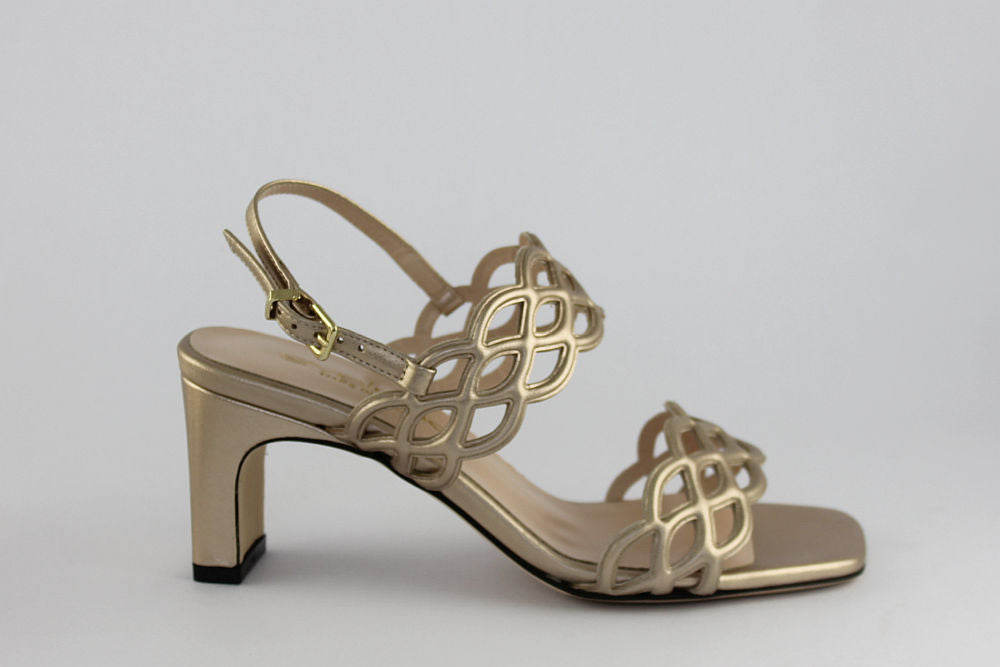 'Trieste' Soft Gold Leather Sandal