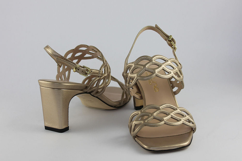 'Trieste' Soft Gold Leather Sandal