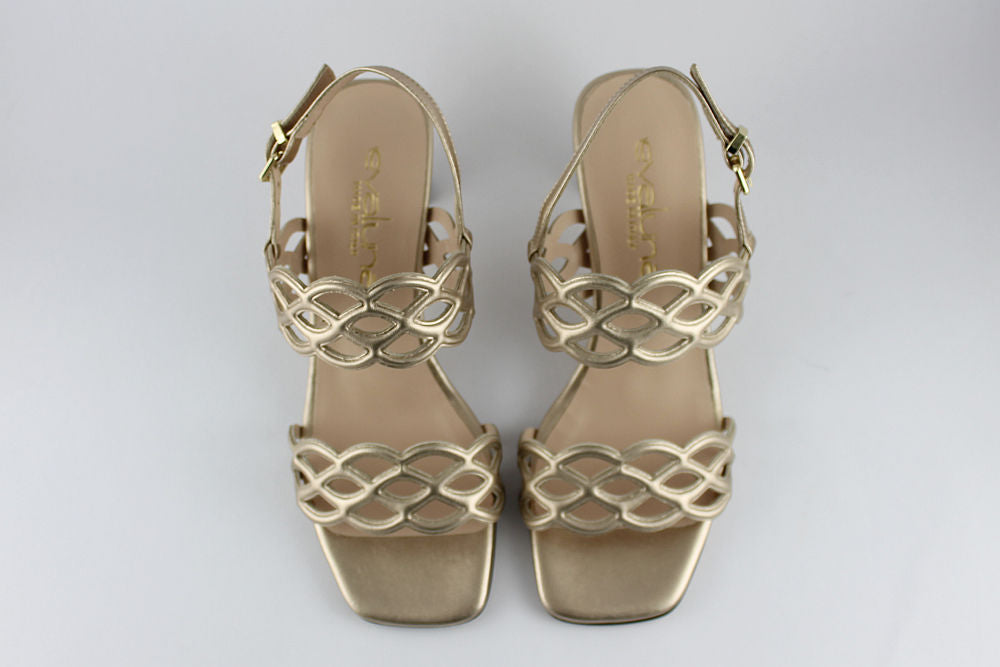 'Trieste' Soft Gold Leather Sandal