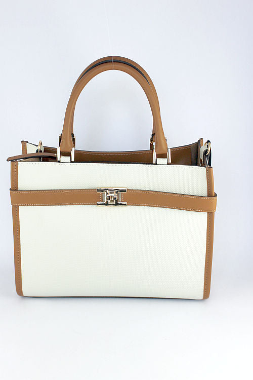 'Matilde' in Cream and Tan Leather