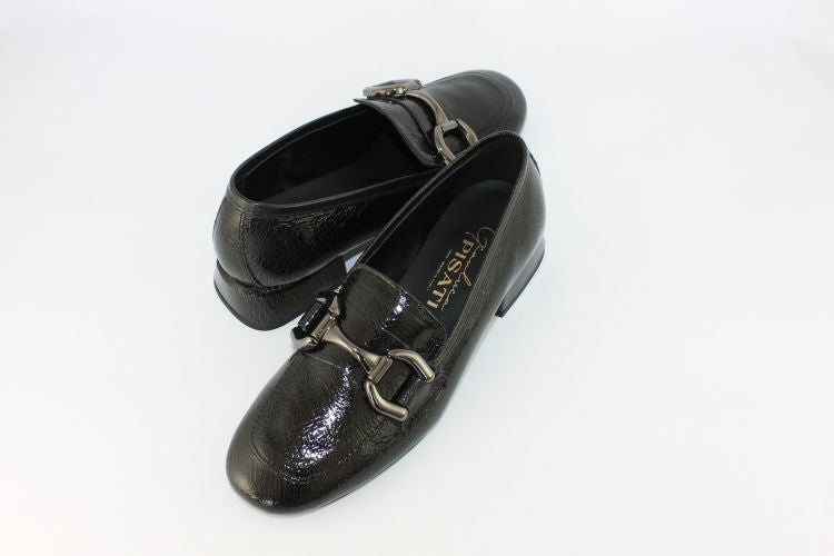 'Cleo' Black Patent Loafer