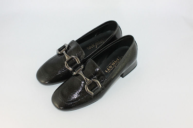 'Cleo' Black Patent Loafer