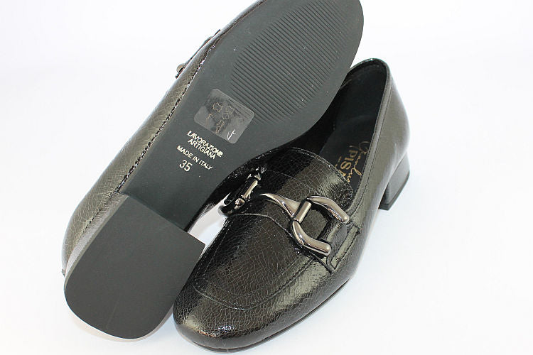 'Cleo' Black Patent Loafer