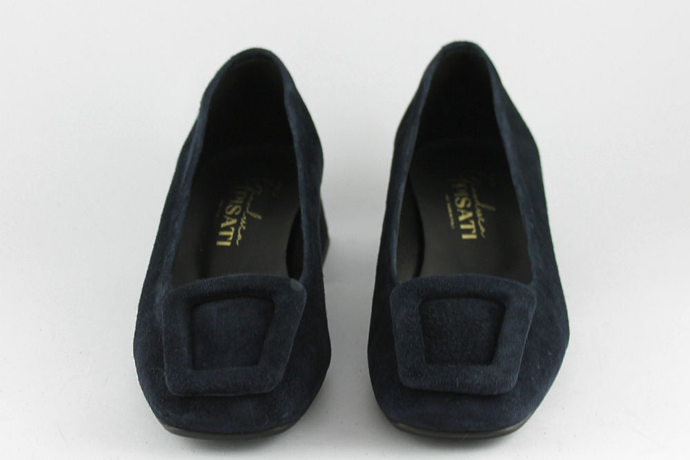 'Sharon' Navy Suede Court