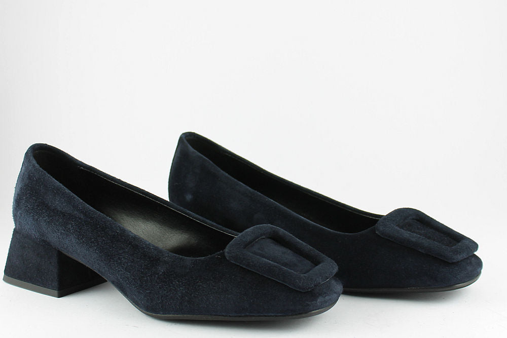 'Sharon' Navy Suede Court