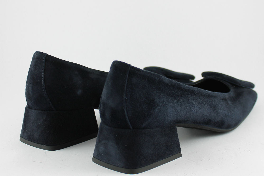 'Sharon' Navy Suede Court